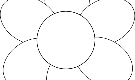 Flower Outline Clipart Template Free Printable Google - Drawing (552x329)