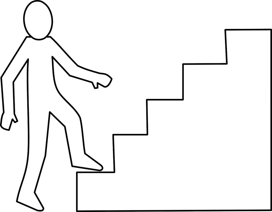 Download Stairs Outline Clipart Staircases Clip Art - Stair Case Clip Art (900x701)
