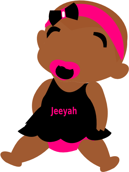 Clip Art Black Baby (450x596)