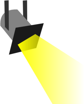 Ray Clipart Spotlight - Spot Light Clip Art (352x353)