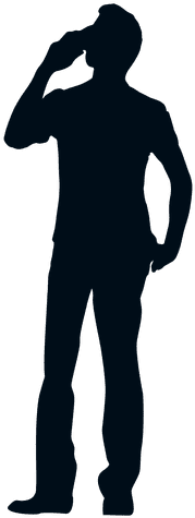 Jpg Royalty Free Download Man Drinking Transparent - Man Drinking Silhouette (512x512)