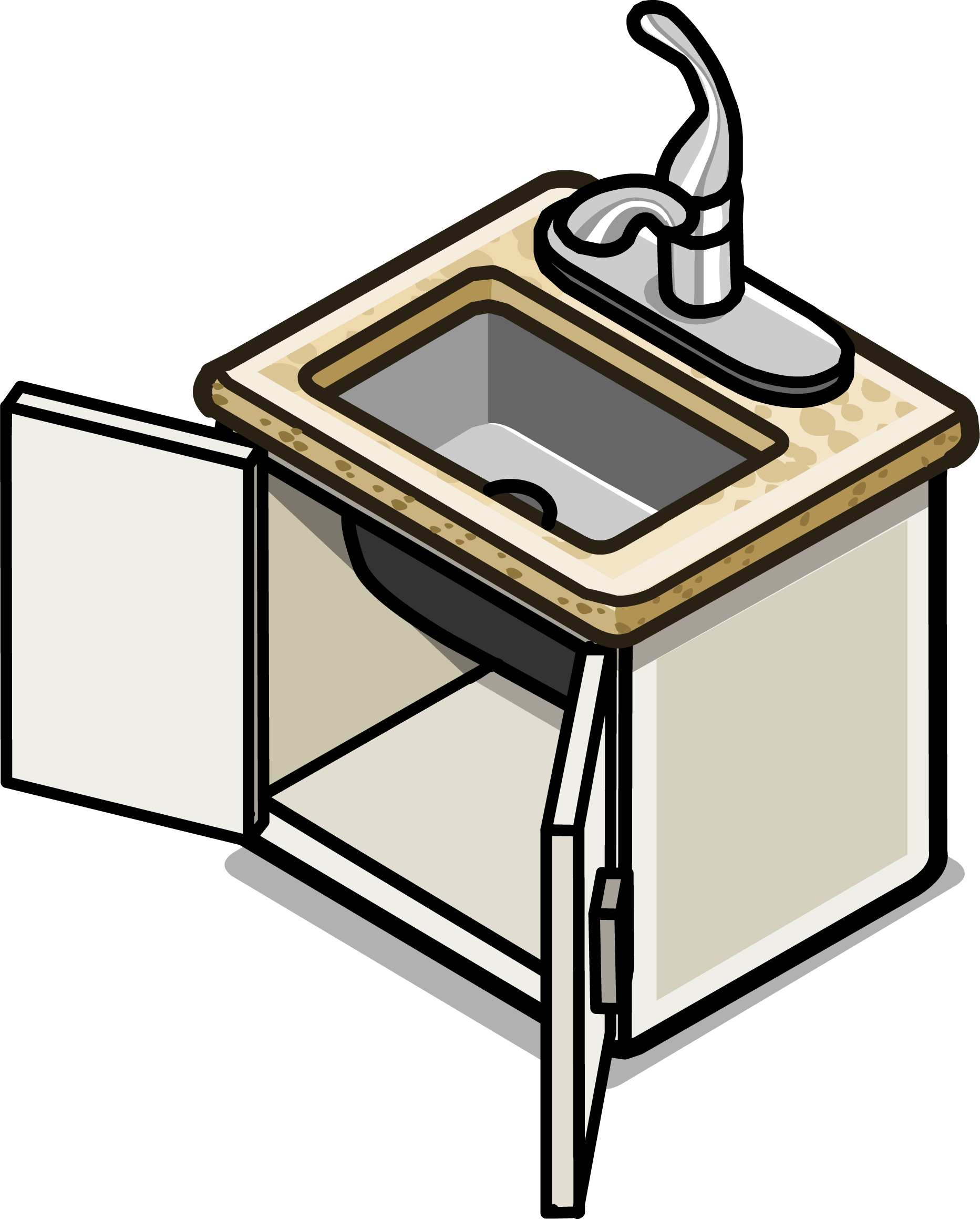 Sink Clip Granite Graphic Black And White Stock - Granite (1865x2319)