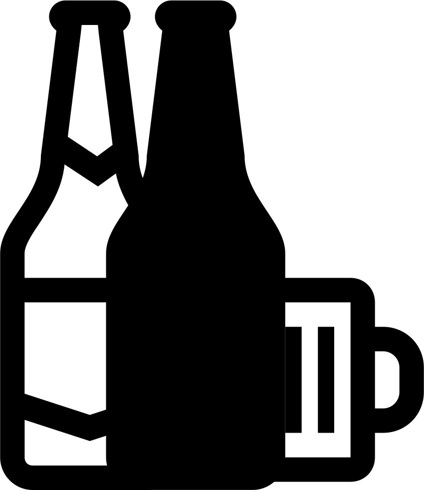 Png Black And White Library Alcohol Vector Svg - Transparent Alcohol Icon (850x981)