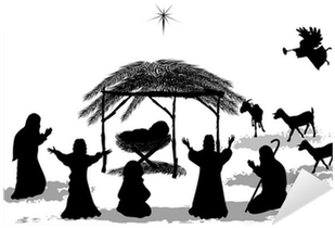 Banner Royalty Free Library Black And Shepherds Sticker - Birth Of Jesus Deity God Star Wall Art Sticker Decal, (400x400)