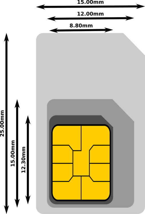 Subscriber Identity Module Micro Sim Mobile Phones - Sim Card Dimensions (507x750)