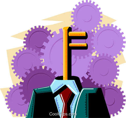 Business / Working Hard Royalty Free Vector Clip Art - Illustration Of Gear (480x449)