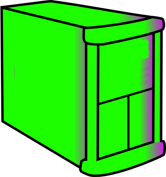 Greener Server Clip Art - Clip Art Pc Tower (558x595)