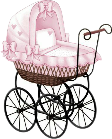 Baby Carriage Vintage Png (382x474)