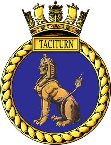 Hms Taciturn - Hms Vigilant Ships Crest (400x495)