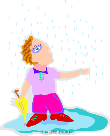 Man In A Rainstorm Royalty Free Vector Clip Art Illustration - Man (387x480)