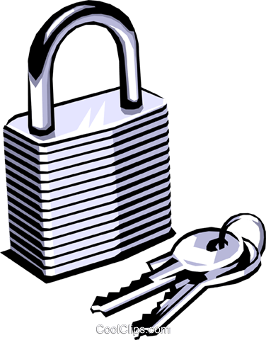 Lock Clipart Two - Padlock And Keys Clipart (376x480)