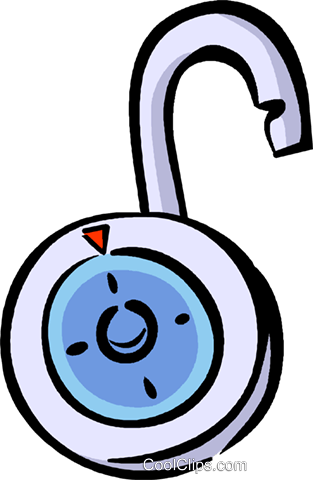 Lock Clipart Combination Lock - Combination Lock Transparent Clip Art (313x480)
