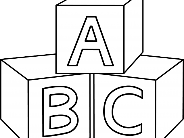 Abc Blocks Clipart - Coloring Picture Of Block (640x480)