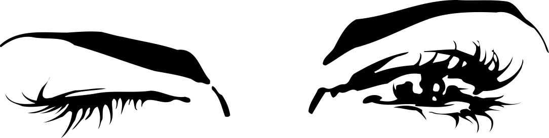 Large Size Of Decal Clip Art Corp Painting Inpirations - Stcf Beautiful Woman Face Winks Sexy Lips Girl Rubber (1084x273)