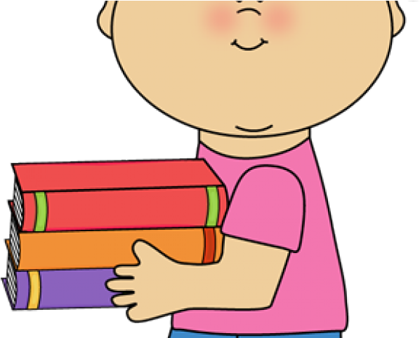 School Books Clipart - Boy Carrying Books Clipart (640x480)