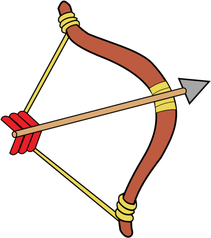 Permalink To Bow And Arrow Clipart Santa Clipart - Bow And Arrow Png (728x1028)