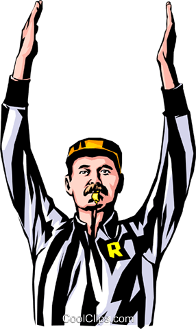 Awarding Touchdown Royalty Free Vector Clip Art - Football Referee Transparent Background (286x480)