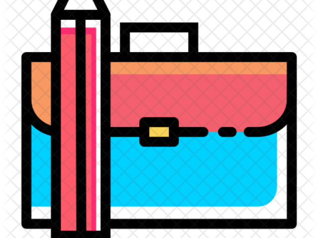 Pencil Clipart Folder - Stationary Bag Png (640x480)