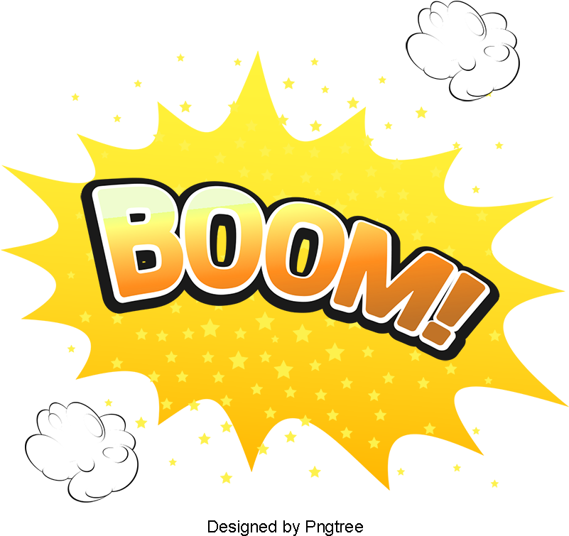 Boom Comic Explosion Vector Cloud, Vector, Cartoon, - Portable Network Graphics (800x800)