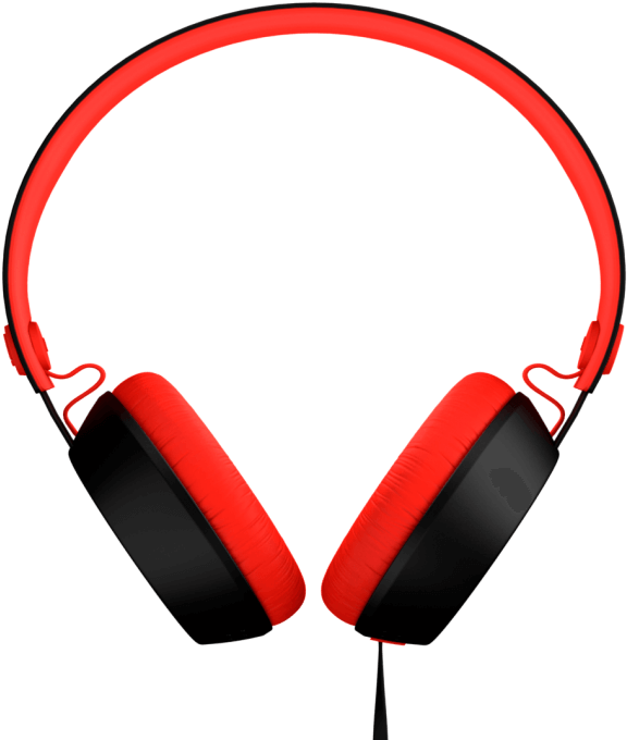 Headphones Clipart Work - Coloud Boom On Ear Headphones Black Red (1203x760)