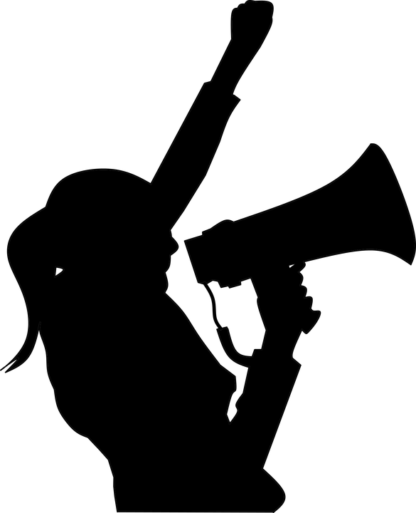 Zbuntowane Oblicze Człowieka To Jedna Z Rzeczy, Która - Protesting Silhouette (585x720)