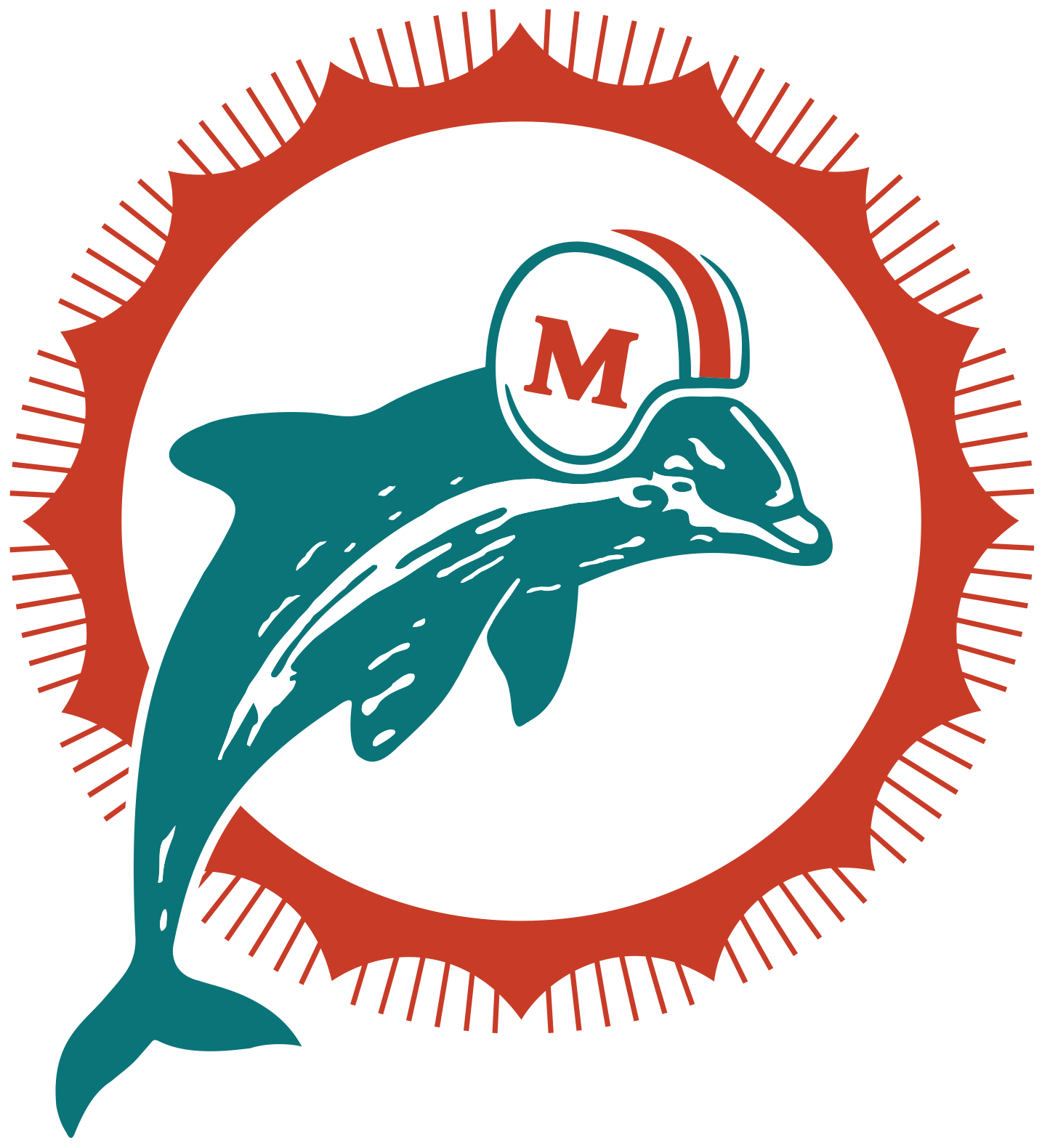 Club Logo - Miami Dolphins Retro Logo (1580x1580)