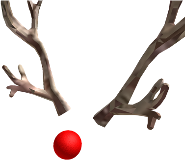 Clipart Freeuse Antlers Transparent Rudolph - Shiny Reindeer Nose Roblox (420x420)