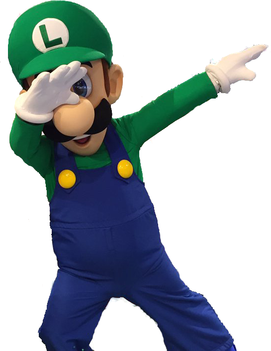 Transparent Template Luigi Dab Transparent Background - Luigi Dab Png (545x705)
