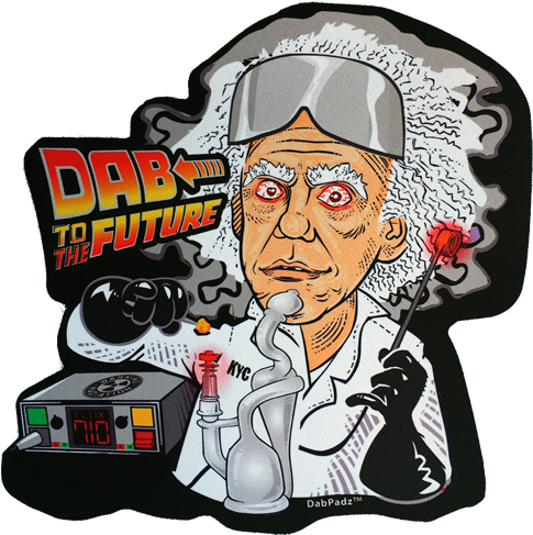 Dab To The Future Die Cut Dab Pad - Dab To The Future Dabpadz Die Cut Fabric Topped Dab (600x600)