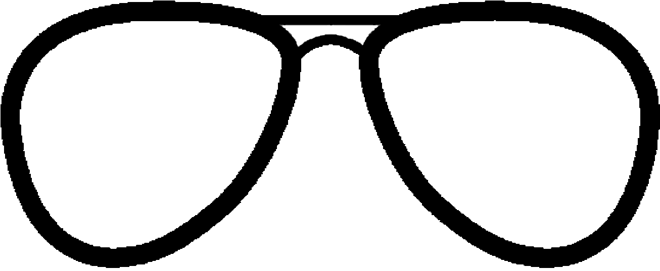 Glassifyme Aviator - Clip Art Eyeglasses (1360x540)