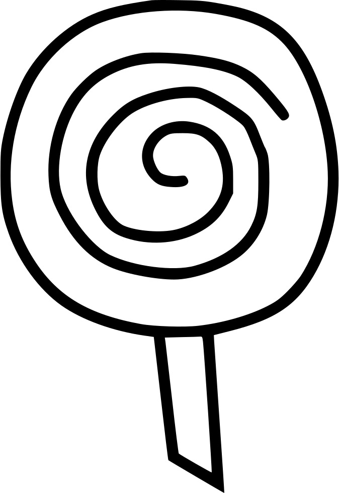 Clipart Black And White Stock Loolypop Sweet Png Icon - Drawing (674x980)
