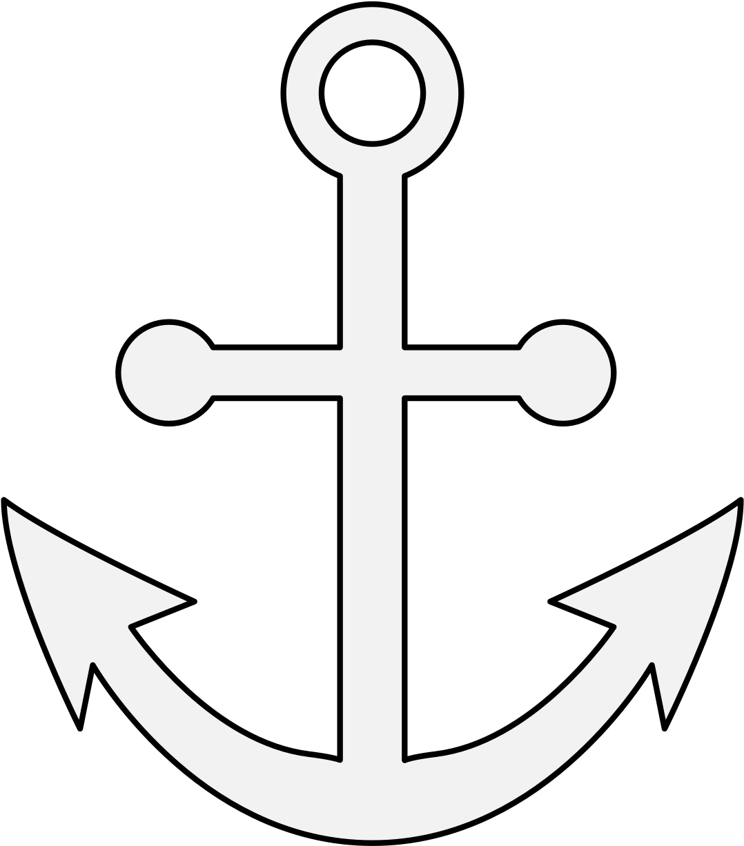 Clipart Royalty Free Download Anchor Clip Traceable - Clip Art (1099x1237)