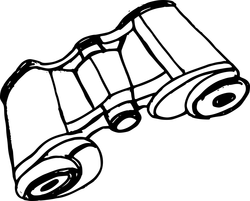 Binoculars Png Transparent - Binoculars Drawing Png (1024x827)