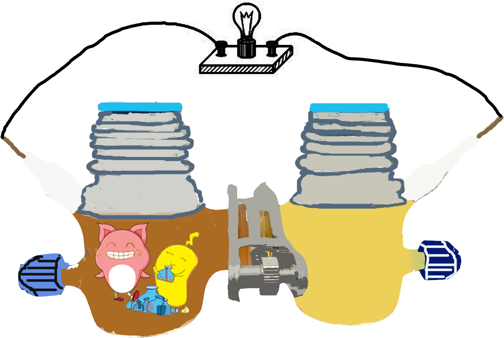 Efficiency Of Electricity Production - Cartoon (1920x1441)