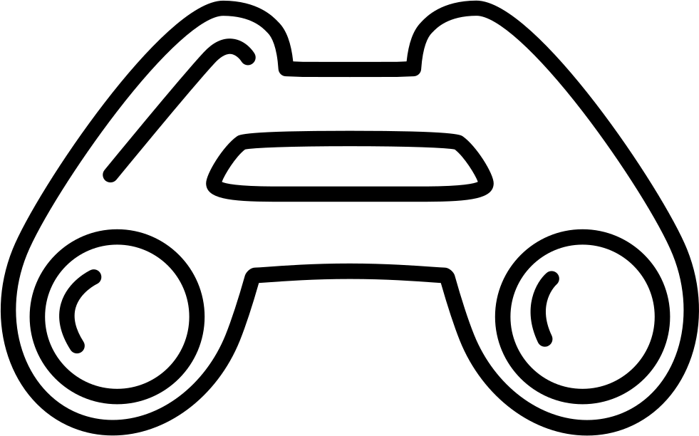 Vector Binoculars Outline Banner Transparent Download - Binoculars Outline (981x612)
