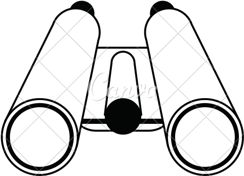 Clip Freeuse Stock Binoculars Clipart Black And White - Line Art (550x550)