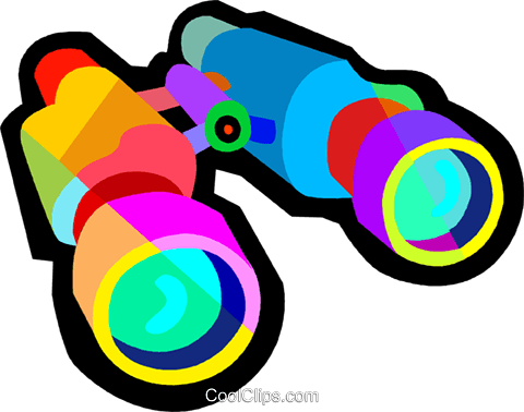 Binoculars Royalty Free Vector Clip Art Illustration - Circle (480x378)