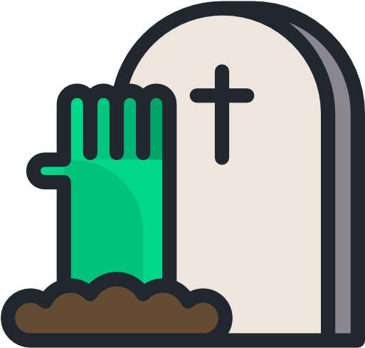Cemetery Vector Zombie Background Png Free - Death Zombie Halloween (512x512)