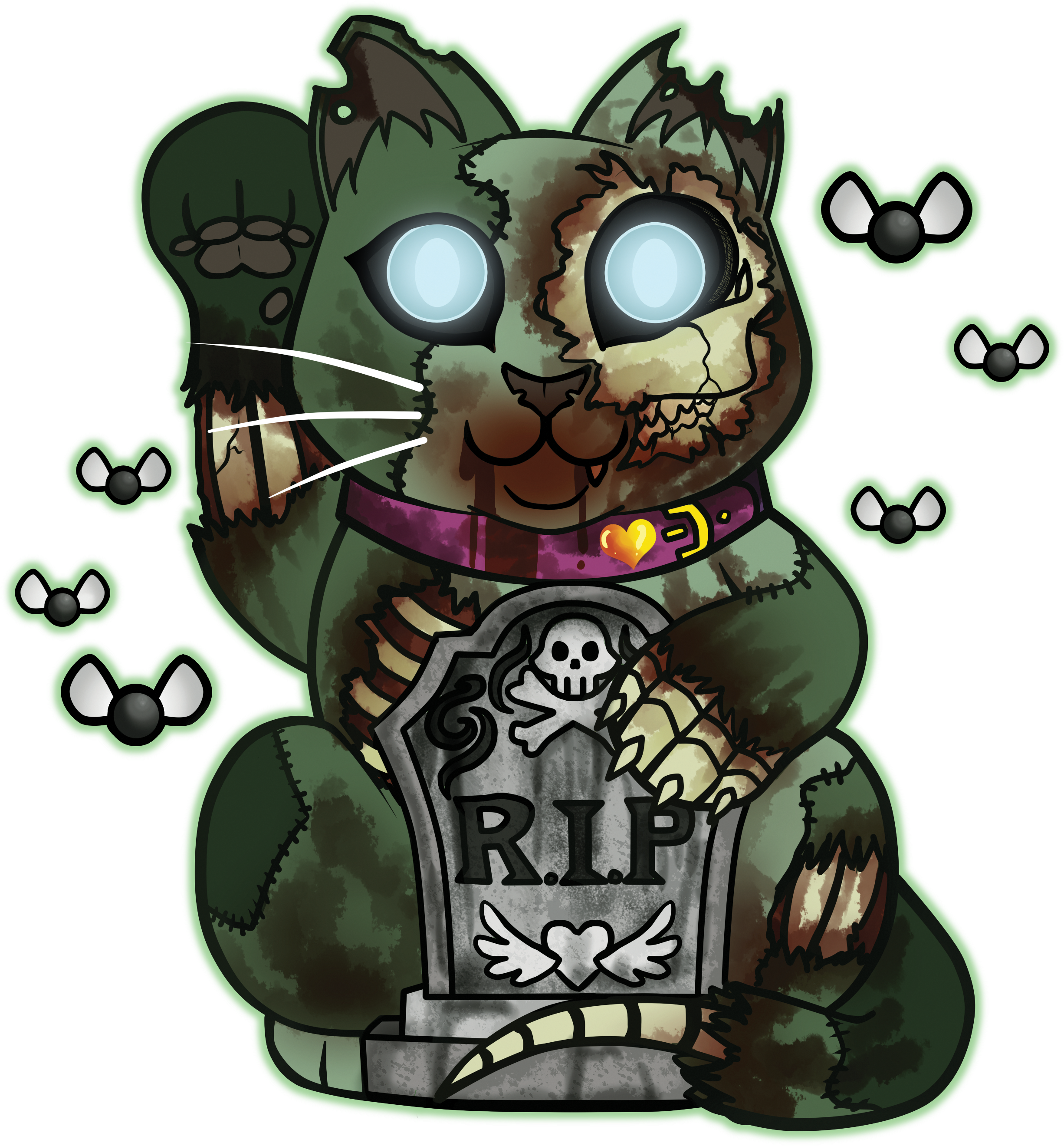 Part Of A Maneki-neko Series Based On Horror And Supernatural - Cat (2800x2800)