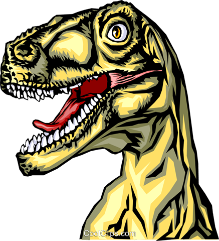 Tyrannosaurus Rex Royalty Free Vector Clip Art Illustration - T Rex (437x480)