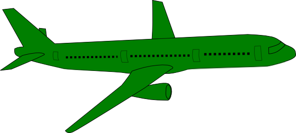Airplane Clip Art At Clker Com Online - Aeroplane Black And White (600x270)