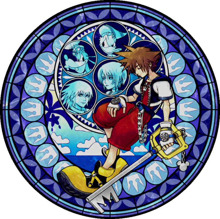 Alt Text - Kingdom Hearts Stained Glass Sora (757x755)