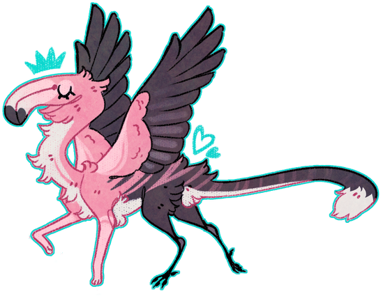 Flamingo Griffin By Shegoran - Flamingo Adoptable Design (600x470)
