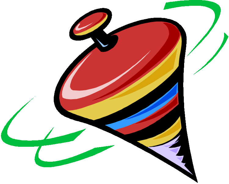 Novel Spin Games - Spinning Top Clipart (750x603)