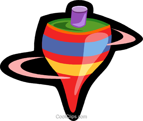 Toy Spinning Top - Clip Art (480x406)