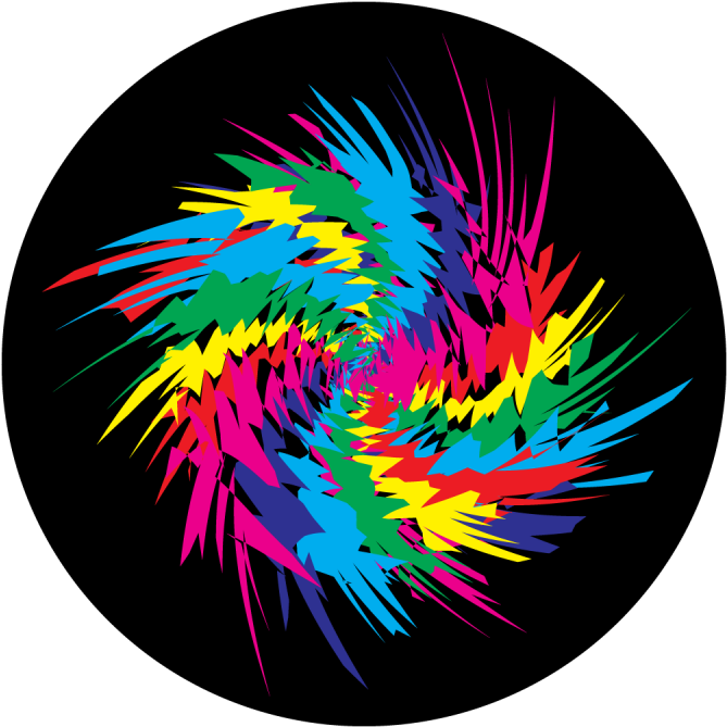 Apollo Design 3465 Spin Art Colourscenic Glass Pattern - Circle (800x800)