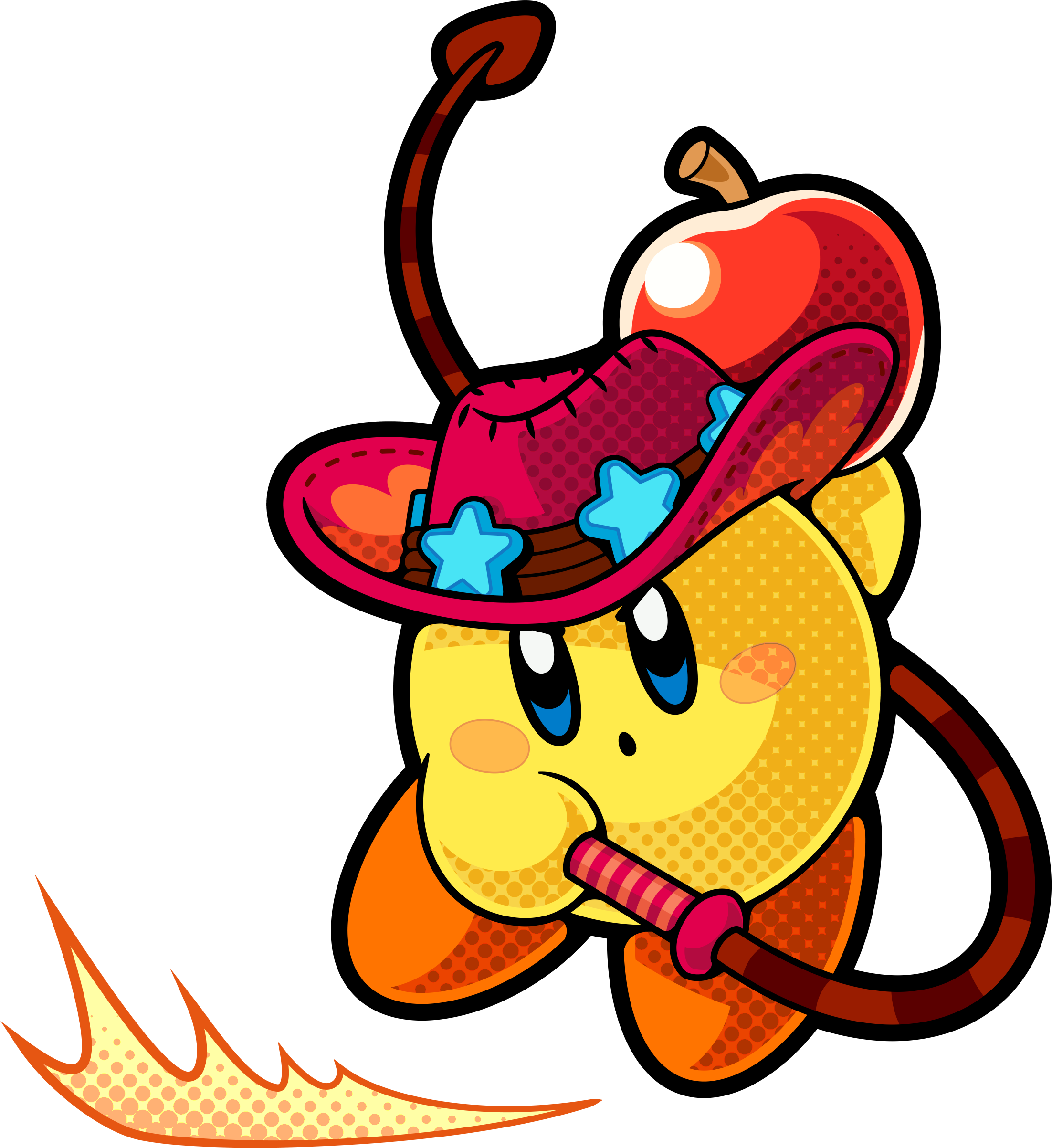 Whip Clipart Transparent - Kirby Battle Royale (3ds) (2251x2449)