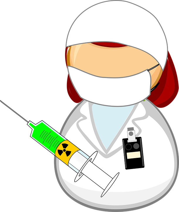 Doctors Cartoon - Nuclear Medicine Clipart (610x720)