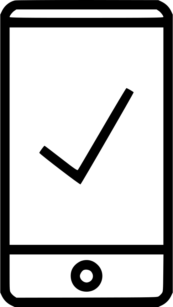 Check Mark Ok Approved Cell Phone Comments - Cell Phone Ok Icon (552x980)