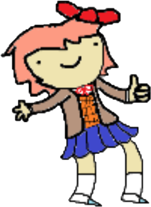 Oc Fanarta Little Approval Sayori - Cartoon (317x442)